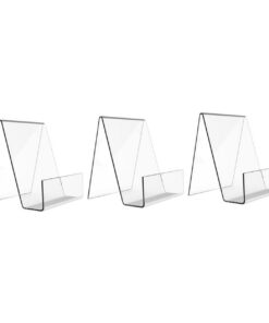 FOYTOKI 3 Stück Acryl Buchständer Transparent für Vielseitige Verwendung zu Hause im Büro und Schule Leicht Reinigbar un