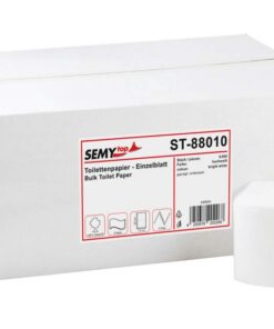 SemyTop Toilettenpapier - 9000 Blatt, 2 laggig hochweiß, 1er Pack (1 x 1 Stück)