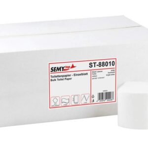 SemyTop Toilettenpapier - 9000 Blatt, 2 laggig hochweiß, 1er Pack (1 x 1 Stück)