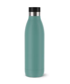 Emsa Bludrop Isolier-Trinkflasche, 0,7 Liter, 12h warm, 24h kühl, einfache Reinigung, Edelstahl, Petrol, N31110