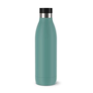 Emsa Bludrop Isolier-Trinkflasche, 0,7 Liter, 12h warm, 24h kühl, einfache Reinigung, Edelstahl, Petrol, N31110