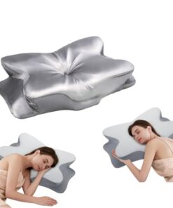 CuroSleep Seladi Airflow Pro Kissen gegen Schnarchen - Kühlkissen 6-Zonen Allergiker (CertiPUR-US zertifiziert, Silber)