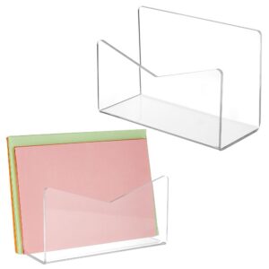 AHANDMAKER Acryl Aktensortierer Für Den Schreibtisch - Aktenhalter Mit 2 Stücken - Büroorganisation - Büro Zubehör