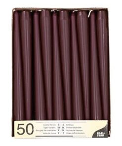 Papstar Halterkerzen + Leuchterkerzen Ø 2,2 cm, 50 Stück für Haus & Garten beiourcem Raum