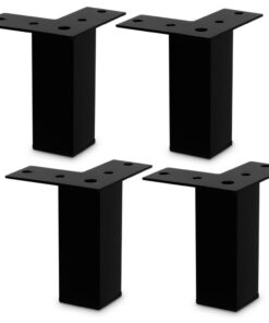 TOKA quadratische Möbelfüße 100mm Schwarz für Sofa und Schrank