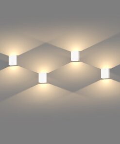 Klighten 4 Stück 7W LED Wandleuchten für Wohnzimmer & Schlafzimmer Warmweiß 3000K Wasserdicht IP65