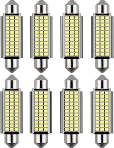 NAVESO 12V LED Innenbeleuchtung, 8 Stück 41MM, Einfach zu Verwenden, für Auto, Kaltweiß