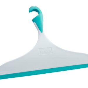 WENKO Badezimmerwischer XXL - Universalwischer für Bad und Dusche, Kunststoff (TPR), Hellblau, blau/weiß