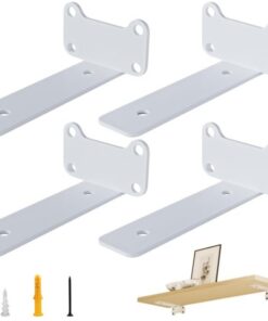 4 Stück Schwerlast Regalhalterung, Regalträger, 15cm Regalhalterung mit Befestigungsmaterial, optimal für die Wandmonta