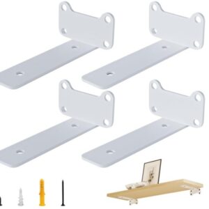 4 Stück Schwerlast Regalhalterung, Regalträger, 15cm Regalhalterung mit Befestigungsmaterial, optimal für die Wandmonta