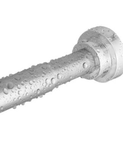 Gardinenstange Ohne Bohren Silber, Teleskopstange Ø25mm, Duschvorhangstange für Badezimmer (75-214CM)
