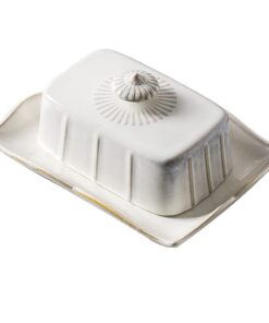 Cabilock Butteraufbewahrungsfach Butterdose Mit Deckel + Keramik-servierschale + Lebensmittelteller + Butterdose Für Die