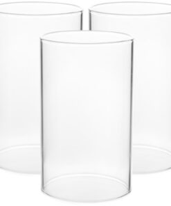 HOMSFOU Glaszylinder Windlichtgläser für Wohnzimmer und Hochzeit mit Mundgeblasener Gestaltung