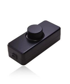 Einbau-Dimmer für Glühlampe und Halogenlampe, Universal Dimmer 220-240V Schwarz | Rotary Phasenabschnittsdimmer für dim