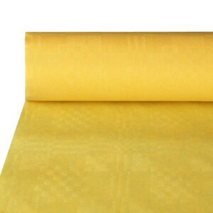 Papstar NEU Gelb Tischdecke Damastprägung 50x100cm Trendige Damastdekoration für Ihr Esszimmer