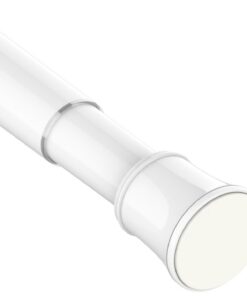 Teleskopstange ohne Bohren Duschvorhangstange für Badezimmer 190-410 cm Weiß (Ø 32 mm)