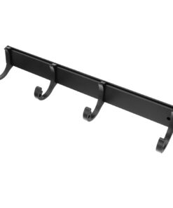 TOGEVAL Kleiderständer Freistehend Black Weltraum Aluminium Aufbewahrungshakenleiste Aufhängefunktion Wandmontage