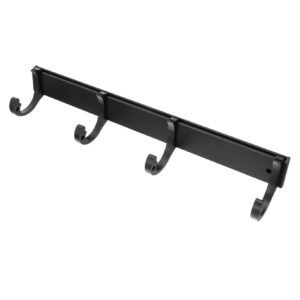 TOGEVAL Kleiderständer Freistehend Black Weltraum Aluminium Aufbewahrungshakenleiste Aufhängefunktion Wandmontage