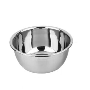 Edelstahl Rührschüssel 24cm, Spiegelpoliert, für Teig und Salat, Spülmaschinengeeignet, 10.5QT, 1 Stück