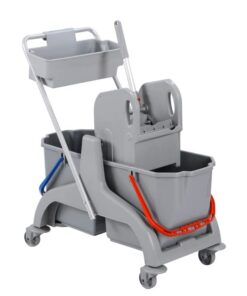 BELLANET Wischwagen - robust für Profis - 2 x 18 Liter Eimern & Presse - 50% Recycling-Material | BELLANET Wischwagen P