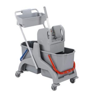 BELLANET Wischwagen - robust für Profis - 2 x 18 Liter Eimern & Presse - 50% Recycling-Material | BELLANET Wischwagen P