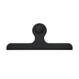 blomus Duschabzieher KAPI - Schwarz | Für Badetücher | Badezimmerservice mit Wandhalterung 11L x 27B cm | Silikonschutzf