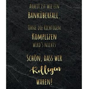 1 lustige Klappkarte Abschied mit weißen Umschlag 18 x 12 cm - Pension und Ruhestand Grüße - Kündigung, Pensionierung, P