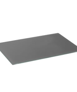 Harbour Housewares Glas-Schneidebrett 50x40cm Grau Temperiert Hitzebeständig Küche Herdplattenschutz