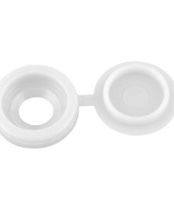 Schraubenkappe Bedeckt Kunststoff Dekorativen Schutz 100 Pack für Selbsthackungsschrauben Möbel (White) - Dekorativer Sc