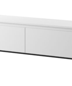 Schwarz Bemmi Selsey TV Schrank Fernsehschrank Mit Schränken 150 cm Weiß Beine | Selsey Fernsehtisch Bemmi 150 cm Schrä