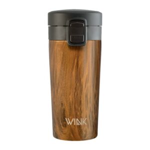 WINK Thermobecher Edelstahl 370ml – Auslaufsicher, BPA-frei – Thermobecher für Kaffee & Tee – Isolierbecher To Go – Hell