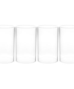 BESPORTBLE Transparente Kerzenhalter 4 Stücke Glaszylinder für Wohnzimmer und Hochzeit Partys Tischdeko 15X7CM