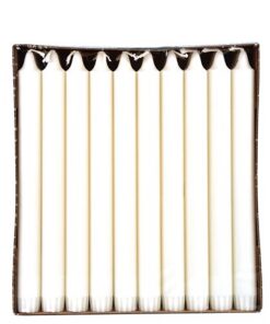 PAPSTAR 100% Stearin Weiß Stabkerzen Ø 2,3 cm · 24 cm für Hausdecoration und Geschenke
