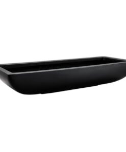 VIVANNO Zoey Anthrazit Pflanzschale - Wetterfestes Fiberglas, ideale Deko für Innen und Aus(IBA), elegant und robust, 49