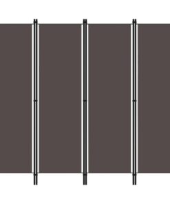 vidaXL Raumteiler Anthrazit 200x180cm Eisen Stoff Klappbar Freistehend Trennwand Paravent Umkleide Sichtschutz