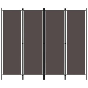 vidaXL Raumteiler Anthrazit 200x180cm Eisen Stoff Klappbar Freistehend Trennwand Paravent Umkleide Sichtschutz