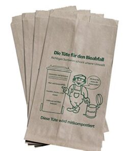 Bioabfalltüten 9,5 l Kompostbeutel 200 Stück Bio 20 + 16 x 36 cm