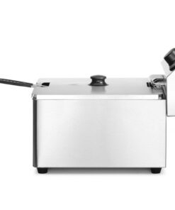 Hendi Fritteuse 190°C einstellbar, mit Kaltzone und Sicherheitsthermometer, 8L Edelstahlbecken