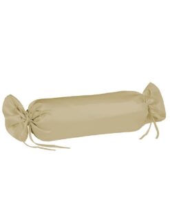 Seilend Satin Kissenbezug, 100% seidig weicher Baumwolle, Beckenrolle, OEKO-TEX 100, Made in EU, 15 x 40 cm, beige