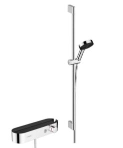 Hansgrohe Pulsify Select S - Duschset mit Thermostat und Chrom inningschießen für Familien mit Jugendlichen und Badedomä