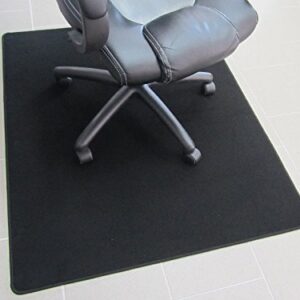 Bürostuhlunterlage hochwertig Bodenschutzmatte extrem bequem Velour schwarz 100x140cm