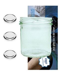 hocz Sturzgläser 167 ml 75er Set Marmeladengläser mit silbernem Twist-Off Deckel 66