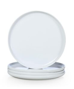 Keramik Speiseteller Weiss 27cm 4er Set für Salat Pasta Fleisch Fisch