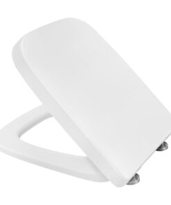eSituro Toilettendeckel Klodeckel WC-Sitz mit Absenkautomatik Fast Fix/Schnellbefestigung Duroplast Eckige Form