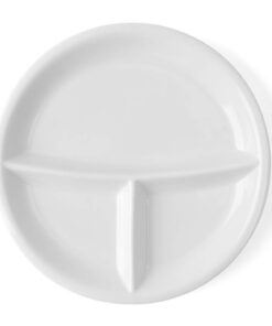 Holst Porzellan Abteilplatte rund 25,5 cm 3-geteilt weiß GVP 003