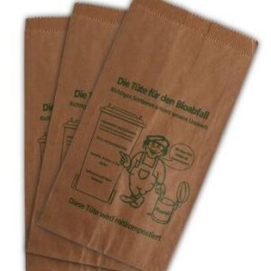 400 Bioabfalltüten Papier braun 9,5 l Kompostbeutel für Biomüll Bewertungshoch 20 + 16 x 36 cm 400 Bioabfalltüten Papi