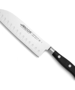 Arcos 233500 Serie Riviera Santoku Messer Schwarz Handgriff MesserAsiatischerArt-KlingeausNitrumeschmiedetemEdelstahl180