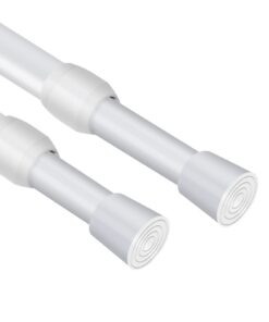 Teleskop-Vorhangstange ohne Bohren – 2er Set, 105–190 cm, Weiß