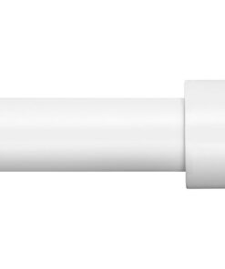 SOMINS Weiße verstellbare Gardinenstange Indoor Outdoor, moderne robuste 2,5 cm Stange für Vorhänge, 120 bis 240 cm, ver