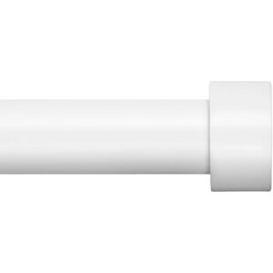 SOMINS Weiße verstellbare Gardinenstange Indoor Outdoor, moderne robuste 2,5 cm Stange für Vorhänge, 120 bis 240 cm, ver